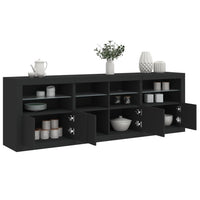 Thumbnail for Sideboard mit LED-Leuchten Schwarz 202x37x67 cm