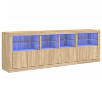 Thumbnail for Sideboard mit LED-Leuchten Sonoma-Eiche 202x37x67 cm