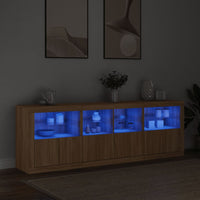 Thumbnail for Sideboard mit LED-Leuchten Sonoma-Eiche 202x37x67 cm