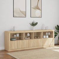 Thumbnail for Sideboard mit LED-Leuchten Sonoma-Eiche 202x37x67 cm
