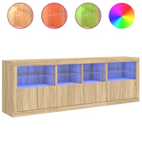 Thumbnail for Sideboard mit LED-Leuchten Sonoma-Eiche 202x37x67 cm