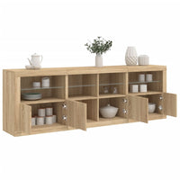 Thumbnail for Sideboard mit LED-Leuchten Sonoma-Eiche 202x37x67 cm