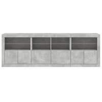 Thumbnail for Sideboard mit LED-Leuchten Betongrau 202x37x67 cm