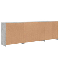 Thumbnail for Sideboard mit LED-Leuchten Betongrau 202x37x67 cm