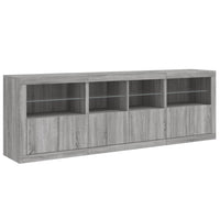 Thumbnail for Sideboard mit LED-Leuchten Grau Sonoma 202x37x67 cm