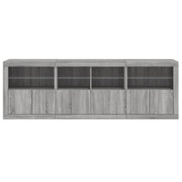 Thumbnail for Sideboard mit LED-Leuchten Grau Sonoma 202x37x67 cm