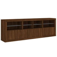 Thumbnail for Sideboard mit LED-Leuchten Braun Eichen-Optik 202x37x67 cm