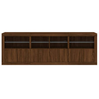 Thumbnail for Sideboard mit LED-Leuchten Braun Eichen-Optik 202x37x67 cm