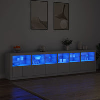 Thumbnail for Sideboard mit LED-Leuchten Weiß 283x37x67 cm