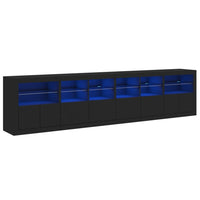 Thumbnail for Sideboard mit LED-Leuchten Schwarz 283x37x67 cm