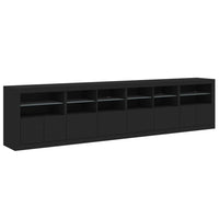 Thumbnail for Sideboard mit LED-Leuchten Schwarz 283x37x67 cm