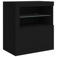 Thumbnail for Sideboard mit LED-Leuchten Schwarz 283x37x67 cm