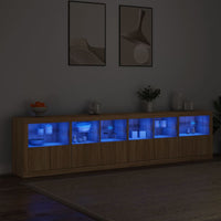 Thumbnail for Sideboard mit LED-Leuchten Sonoma-Eiche 283x37x67 cm