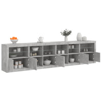 Thumbnail for Sideboard mit LED-Leuchten Betongrau 283x37x67 cm