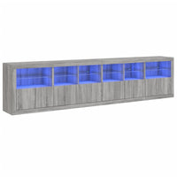 Thumbnail for Sideboard mit LED-Leuchten Grau Sonoma 283x37x67 cm