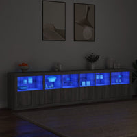 Thumbnail for Sideboard mit LED-Leuchten Grau Sonoma 283x37x67 cm