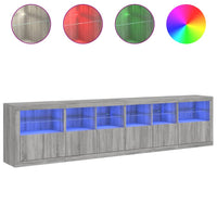 Thumbnail for Sideboard mit LED-Leuchten Grau Sonoma 283x37x67 cm