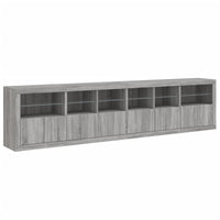 Thumbnail for Sideboard mit LED-Leuchten Grau Sonoma 283x37x67 cm