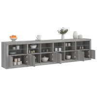 Thumbnail for Sideboard mit LED-Leuchten Grau Sonoma 283x37x67 cm