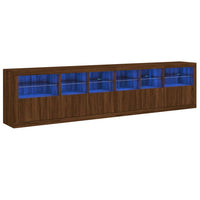 Thumbnail for Sideboard mit LED-Leuchten Braun Eichen-Optik 283x37x67 cm