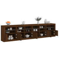Thumbnail for Sideboard mit LED-Leuchten Braun Eichen-Optik 283x37x67 cm