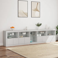 Thumbnail for Sideboard mit LED-Leuchten Weiß 283x37x67 cm