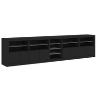 Thumbnail for Sideboard mit LED-Leuchten Schwarz 283x37x67 cm