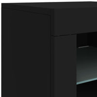 Thumbnail for Sideboard mit LED-Leuchten Schwarz 283x37x67 cm