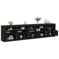 Thumbnail for Sideboard mit LED-Leuchten Schwarz 283x37x67 cm