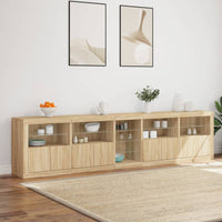 Thumbnail for Sideboard mit LED-Leuchten Sonoma-Eiche 283x37x67 cm