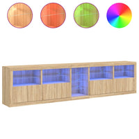 Thumbnail for Sideboard mit LED-Leuchten Sonoma-Eiche 283x37x67 cm