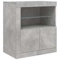 Thumbnail for Sideboard mit LED-Leuchten Betongrau 283x37x67 cm