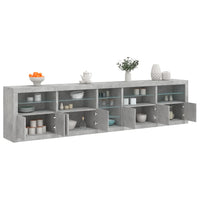 Thumbnail for Sideboard mit LED-Leuchten Betongrau 283x37x67 cm