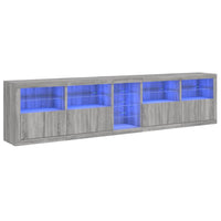 Thumbnail for Sideboard mit LED-Leuchten Grau Sonoma 283x37x67 cm
