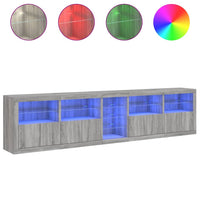 Thumbnail for Sideboard mit LED-Leuchten Grau Sonoma 283x37x67 cm