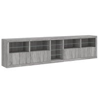 Thumbnail for Sideboard mit LED-Leuchten Grau Sonoma 283x37x67 cm