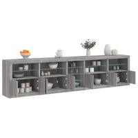 Thumbnail for Sideboard mit LED-Leuchten Grau Sonoma 283x37x67 cm
