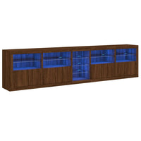 Thumbnail for Sideboard mit LED-Leuchten Braun Eichen-Optik 283x37x67 cm