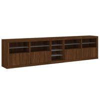 Thumbnail for Sideboard mit LED-Leuchten Braun Eichen-Optik 283x37x67 cm