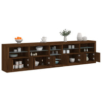 Thumbnail for Sideboard mit LED-Leuchten Braun Eichen-Optik 283x37x67 cm
