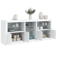 Thumbnail for Sideboard mit LED-Leuchten Weiß 162x37x67 cm