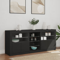 Thumbnail for Sideboard mit LED-Leuchten Schwarz 162x37x67 cm