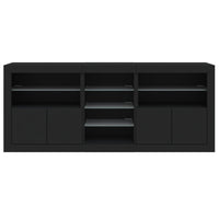 Thumbnail for Sideboard mit LED-Leuchten Schwarz 162x37x67 cm
