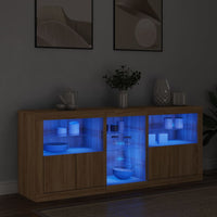 Thumbnail for Sideboard mit LED-Leuchten Sonoma-Eiche 162x37x67 cm
