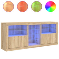 Thumbnail for Sideboard mit LED-Leuchten Sonoma-Eiche 162x37x67 cm