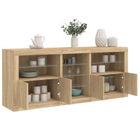 Thumbnail for Sideboard mit LED-Leuchten Sonoma-Eiche 162x37x67 cm