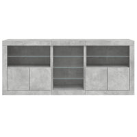 Thumbnail for Sideboard mit LED-Leuchten Betongrau 162x37x67 cm