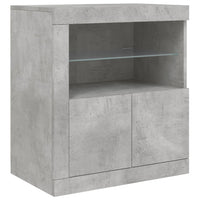 Thumbnail for Sideboard mit LED-Leuchten Betongrau 162x37x67 cm