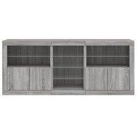 Thumbnail for Sideboard mit LED-Leuchten Grau Sonoma 162x37x67 cm