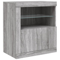 Thumbnail for Sideboard mit LED-Leuchten Grau Sonoma 162x37x67 cm